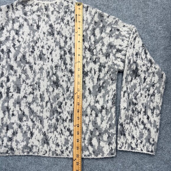 Vince Alpaca Wool Blend Sweater Gray Quiet Luxury Cozy Minimalist Scandi Women M - Picture 10 of 11